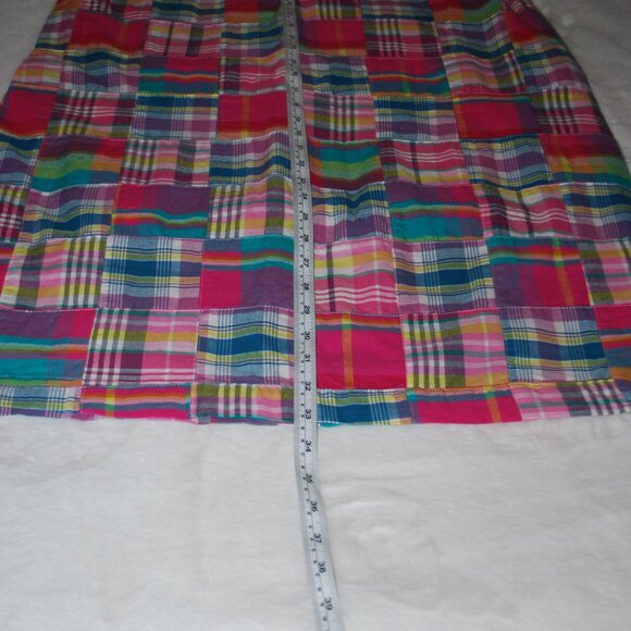 🌈 New With Tags! Talbots Madras Patchwork Dress - Size 12P 🌈 - Picture 13 of 16